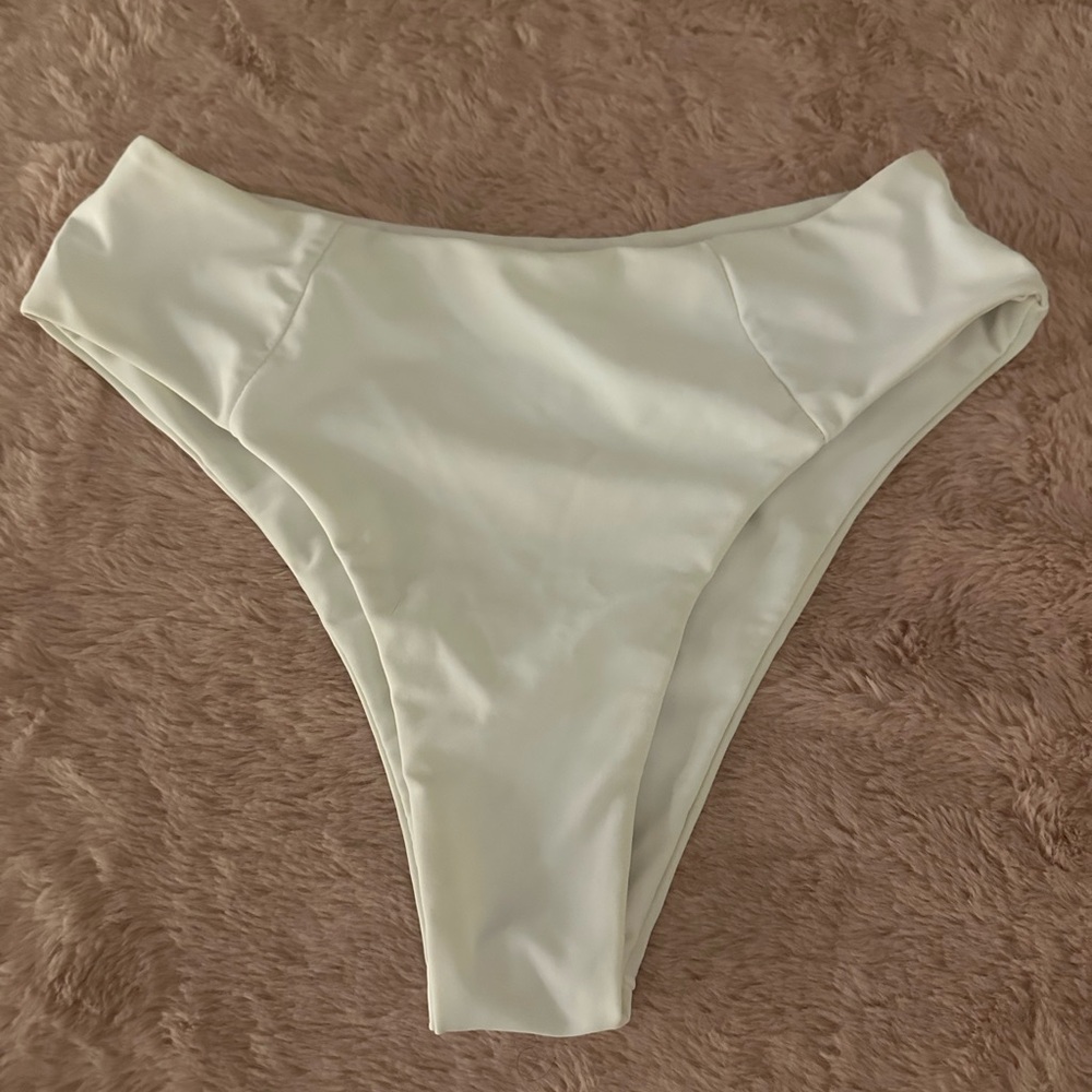 White High-Waisted Bikini Bottom